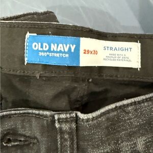 Old Navy Black Straight Jeans Classic Denim Style